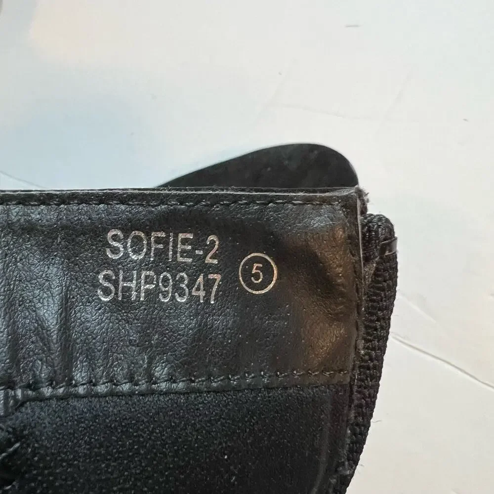 Black Suede Ankle Boots Size 5 Sofie Pretty Little Thing Block‎ Heel